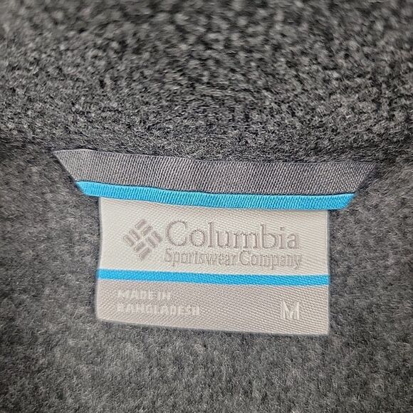 Columbia Mens Gray Fleece Jacket Size Medium Full Zipper Soft Great Condition - Picture 5 of 10